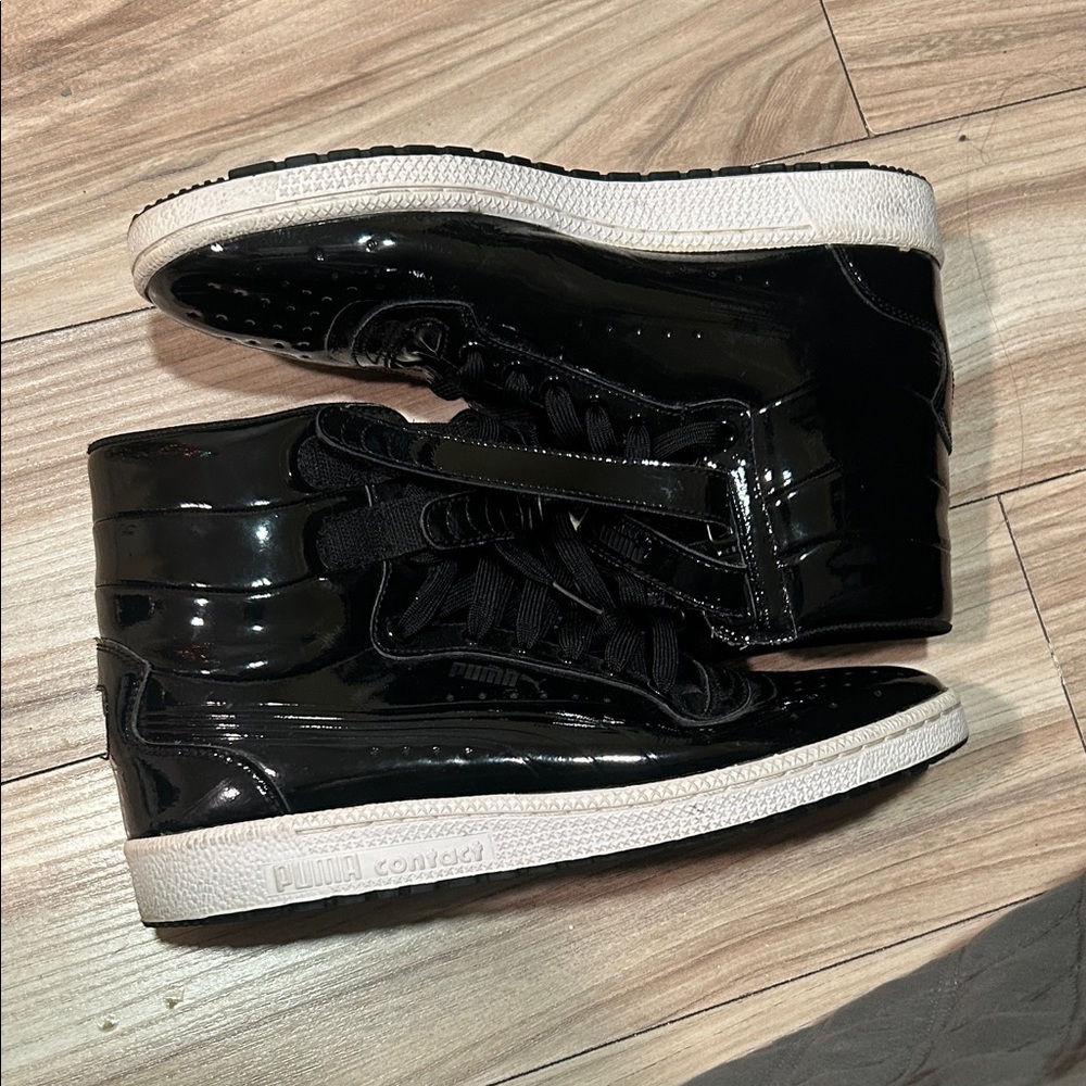 Puma Black Patent Leather High-Tops